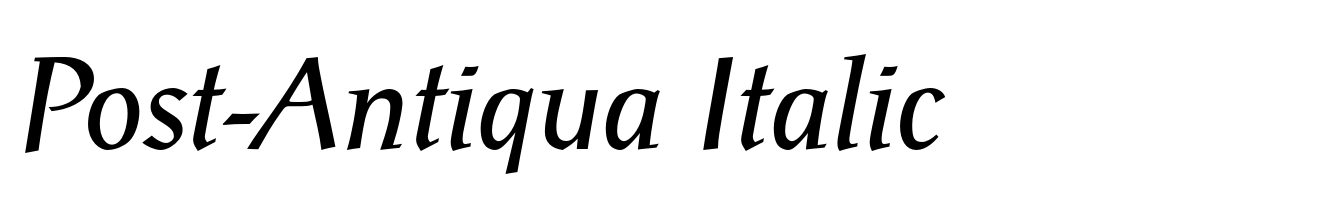 Post-Antiqua Italic